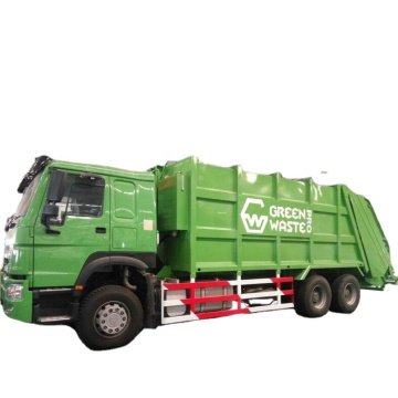 China Brand HOWO 24m3 Compression Garbage Trucks Hydraulic Garbage Compactor